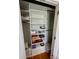 Walk in closet with plenty of shelving for storage at 1601 Eden Glen Dr, Dallas, NC 28034