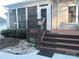 Two-toned deck with stairs leading to backyard at 1601 Eden Glen Dr, Dallas, NC 28034