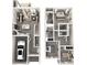 3D layout of home with bedrooms, kitchen, garage, and living spaces at 1608 Village Grove Ln, Monroe, NC 28110