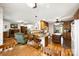 Spacious open floor plan integrating the kitchen, dining, and living areas with hardwood floors at 16415 Capps Rd, Charlotte, NC 28278