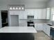 Modern kitchen with white cabinets, large island, and stainless steel appliances at 208 Beths Ct # 35, York, SC 29745