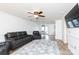 Open concept living room and dining area with hardwood floors at 3071 Brookchase Blvd, Fort Mill, SC 29707