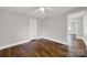 Bedroom with hardwood floors, ceiling fan and neutral walls at 409 Jones S Ave, Rock Hill, SC 29730