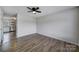 Bright living room with hardwood floors and kitchen view at 438 Stoneycreek Ln, Rock Hill, SC 29730