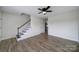 Living room featuring hardwood floors and staircase at 438 Stoneycreek Ln, Rock Hill, SC 29730