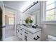 Modern bathroom with double vanity and granite countertop at 604 Impala Dr, Albemarle, NC 28001