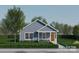 New construction home with blue siding and a welcoming front porch at 0 Shaver N St, Salisbury, NC 28144