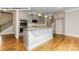 Kitchen island with granite countertop and breakfast bar seating at 193 Asmodean Ln, Troutman, NC 28166