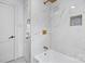 Clean bathroom with marble tile and gold fixtures at 1940 33Rd Ne Ave, Hickory, NC 28601