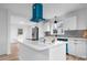 Modern kitchen with white cabinets and blue accents at 1940 33Rd Ne Ave, Hickory, NC 28601