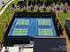 Aerial view of two blue and green pickleball courts with fencing at 212 Portrait Way, Indian Trail, NC 28079