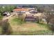 Aerial view of property showing home, barns, and riding arena at 375 W Rambo Rd, Rock Hill, SC 29730
