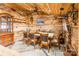 Rustic dining area with wood walls and large table at 375 W Rambo Rd, Rock Hill, SC 29730