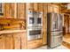 Rustic kitchen with double ovens and stainless steel appliances at 375 W Rambo Rd, Rock Hill, SC 29730