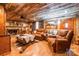Spacious living room featuring a cozy fireplace and rustic decor at 375 W Rambo Rd, Rock Hill, SC 29730