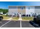 Rear view of townhomes showing private backyards and parking at 3939 Newhall Dr, Hickory, NC 28601