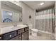 Bathroom with shower/tub combo and vanity at 40196 Crooked Stick Dr, Lancaster, SC 29720