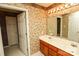 Bathroom with double vanity, mirror, and shower at 730 Hidden Creek Cir, Salisbury, NC 28147