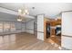 Kitchen with dark wood cabinets and black appliances at 102 Lansdale Ave, Lincolnton, NC 28092