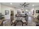 Casual dining area with hardwood floors and a glass top table at 1055 Cedar Hills Ln, Lancaster, SC 29720
