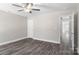 Spacious bedroom with wood-look floors and ceiling fan at 1166 Hoyle St, Rock Hill, SC 29732