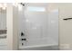 New bathroom with a modern shower-tub combo and matte black fixtures at 1323 Christopher Cir, Rock Hill, SC 29730