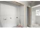 An unfinished bathroom featuring a framed doorway and tub/shower at 1323 Christopher Cir, Rock Hill, SC 29730