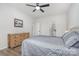Bedroom with double closet, dresser, and en-suite bathroom access at 194 Tillery Ln, Mount Gilead, NC 27306
