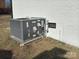 Exterior shot of the central air conditioning unit at 3225 Cricketeer Dr, Charlotte, NC 28216