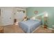 Bright bedroom with a comfortable bed and calming wall color at 537 Channel Rd, Clover, SC 29710