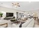 Open living room, kitchen, and dining area with hardwood floors at 801 S Long St, Salisbury, NC 28144