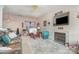 Living room features a fireplace and neutral colored furniture at 1009 Stinson Glen Ln, Charlotte, NC 28214