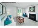 Bright living room features a fireplace and sliding glass door leading to backyard at 1018 Hostler Ln, York, SC 29745