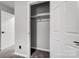 Empty closet with a single rod for hanging clothes at 11015 Vista Haven Dr, Charlotte, NC 28226