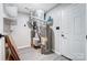 Utility room with water heater and HVAC unit at 11015 Vista Haven Dr, Charlotte, NC 28226