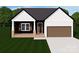 Charming single-story home with a covered porch, a two-car garage, and beautifully manicured lawn at 143 Tranquility Ln, Harmony, NC 28634