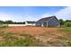 Backyard of a newly built home featuring an expansive yard ready for landscaping at 149 Tranquility Ln, Harmony, NC 28634