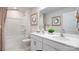 Clean bathroom with double vanity, tub, and shower at 202 Brinkley Dr # 11, Kings Mountain, NC 28086