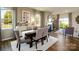 Open dining area with hardwood floors and access to patio at 202 Brinkley Dr # 11, Kings Mountain, NC 28086