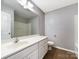 Bathroom with vanity, toilet and bathtub at 8331 Burgundy Ridge Dr, Harrisburg, NC 28075