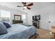 Main bedroom with fireplace and TV at 235 Goldenrod Cir, Salisbury, NC 28147