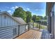 Deck with city views and modern railing at 416 Wesley Heights Way, Charlotte, NC 28208