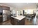 Modern kitchen with stainless steel appliances and island at 416 Wesley Heights Way, Charlotte, NC 28208