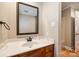 Clean bathroom with vanity, sink, and adjacent shower at 4193 Walker Rd, Rock Hill, SC 29730