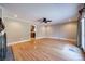 Spacious living room featuring hardwood floors and a view into the kitchen at 4193 Walker Rd, Rock Hill, SC 29730