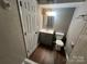 Clean bathroom with gray vanity and shower/tub combo at 9401 Old Concord Rd # K, Charlotte, NC 28213