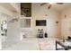 Open living area with loft and neutral colors at 12548 Hennigan Place Ln, Charlotte, NC 28214