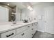 Modern bathroom with double vanity and walk-in shower at 330 Simeon Dr, Charlotte, NC 28208