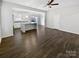 Open concept living room and kitchen area with hardwood floors at 3922 Townes Blvd, Terrell, NC 28682
