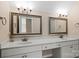 Bathroom featuring a double sink vanity, two large mirrors, and ample counter space at 430 43Rd Nw Ave, Hickory, NC 28601